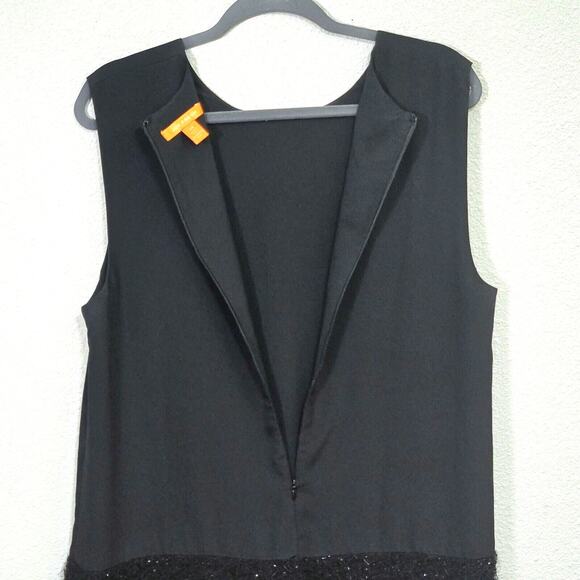 Joe Fresh Women's Dress Black Whimsigoth Cocktail Party Sparkle Feathered Sz 14 - Picture 3 of 8